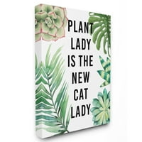 A Stupell Lakberendezési gyűjtemény növény Hölgy az új macska hölgy Wall Art