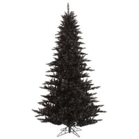 Vickerman 5.5 ' fekete fenyő mesterséges karácsonyfa, meleg fehér Dura-lit LED lámpák