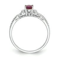 Primal arany karátos fehér arany rubin és gyémánt gyűrű