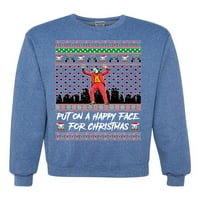 Vad Bobby, Joker boldog arcot vett fel karácsonyra csúnya karácsonyi pulóver Unise Crewneck grafikus pulóver, Vintage