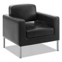 basy VL Lounge Seating Series Club szék, fekete bőr