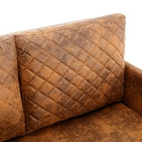 Aukfa Húzza ki a kanapét, az átváltható alvó kanapé kanapé kanapé otthoni irodához, mikroszálas, barna