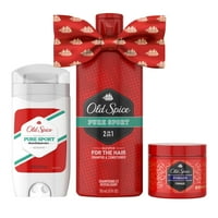 Old Spice® sampon és kondicionáló + anti-perspirant dezodor + pomade + bowtie, tiszta sport ajándékcsomag