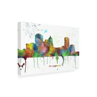 Marlene Watson 'Montgomery Alabama Skyline Mclr 1' Canvas Art