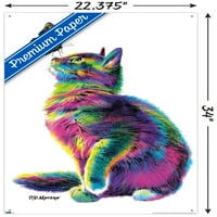 Moreno-macska és pillangó fali poszter Pushpins, 22.375 34