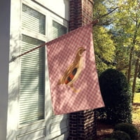 Carolines kincsek BB7955CHF arany Phoeni fürj Rózsaszín ellenőrzés zászló vászon ház mérete nagy, többszínű