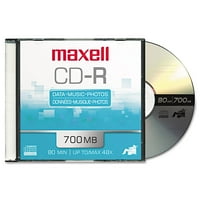 Maxell Cd-R írható lemez, Mb Min, 48x, vékony ékszer tok, ezüst, 10 csomag