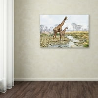 A MacNeil Studio által készített képzőművészet „zsiráf” vászonművészete