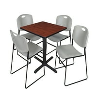 Regency Cain tér Breakroom asztal egymásra rakható Zeng székekkel
