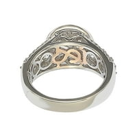 Menyasszonyi sterling ezüst fehér köbös cirkónium -eljegyzési gyűrű