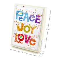 Hallmark Unicef ​​karácsonyi dobozos kártyák, béke öröm szerelmi betűk