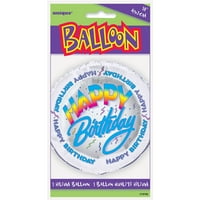 18 fólia retro szivárvány boldog születésnapot ballon