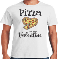 Graphic America Valentin-napi pizza az én Valentin vicces férfi grafikus pólóm