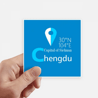 Chengdu Földrajzi Koordináták Utazási Matrica Négyzet Vízálló Matricák Tapéta Autó Matrica