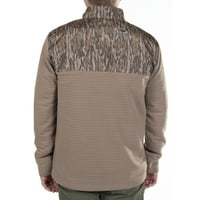 Mossy Oak férfi cipzáras vadász pulóver kabát, Mossy Oak Bottomland, méret Extra nagy