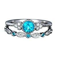 Gyűrűk Női Divat Gyémánt Gyűrű Pár Ékszer Szett Mérete 5-10