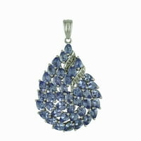 Carillon lenyűgöző Tanzanite Birthstone természetes drágakő nyaklánc medál 14K fehér arany Ékszerek