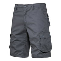Férfi Cargo nadrág férfi nyári Cargo nadrág Egyszínű Pocket Tether Plus Size mosás rövidnadrág nadrág a férfiak