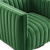Modway varázsolni csatorna csomózott teljesítmény bársony forgatható fotel Emerald
