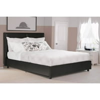 Bridgeport Fau bőrplatform ágy, fekete, több méretű