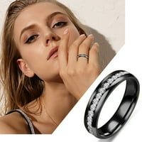 yuehao gyűrűk matt selyem mintás berakott strasszos gyűrű Ötvözet nők gyönyörű gyűrű Divat Ékszerek Ajándék gyűrűk