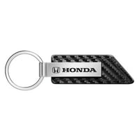 Honda Logo Szénszálas Textúra Fekete Bőr Szíj Kulcstartó