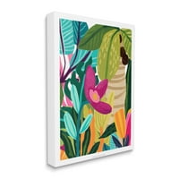 Stupell Island Thicket Bold Trópusi Növények Botanikai És Virágos Festmény Galéria Csomagolt Vászon Nyomtatás Wall