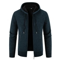 Voncos férfi téli kapucnis Clearance-Divat Alkalmi könnyű meleg pulóver Slim Fit Outwear kabát kabát férfi Navy méret