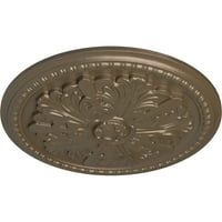Ekena Millwork 7 8 OD 1 2 P Swindon mennyezeti medál, kézzel festett meleg ezüst