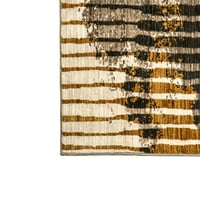 Amerika bútorja Pedraza kortárs foltálló újrahasznosított rostbarna és bézs szőnyeg