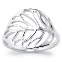 Marisol & Poppy Filigree Leve Design Ring Sterling ezüstben a nők számára