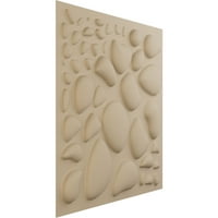 Ekena Millwork 5 8 W 5 8 H Shale endurawall dekoratív 3D -s fali panel, Ultracover Satin Smokey Bézs