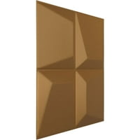 Ekena Millwork 5 8 W 5 8 H Tellson endurawall dekoratív 3D -s falpanel, fényes kabát arany
