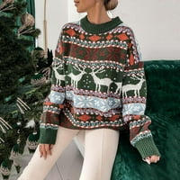 iOPQO Pulóverek Női Női aranyos vicces vidám karácsonyi pulóver Karácsonyi pulóver kötött felső ing Női felsők