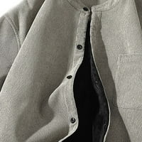 Férfi Kordbársony Hosszú ujjú Egyszínű Kényelmes ing őszi téli napi meleg Kordbársony ing kabát felsőruházat & dzsekik