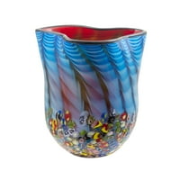 Dale Tiffany 14 Többszínű üveg kerek váza
