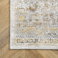 nuLOOM Madisson Vintage elhalványult medál terület szőnyeg, 10' 14', arany