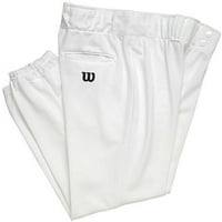 Wilson ifjúsági Baseball cipzáras nadrág elasztikus derékpánttal és övhurokkal, fehér