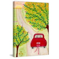Marmont Hill Open Road , Sascalia festmény nyomtatása a csomagolt vászonon