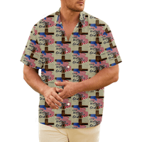 Július 4. Férfi Hawaii ing USA nemzeti zászló ing Grafikus 3D ing gallér utcai alkalmi rövid ujjú nyomtatás ruházat