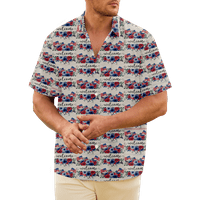 Július 4. Férfi Hawaii ing USA nemzeti zászló ing Grafikus 3D ing gallér Rövid ujjú nyomtatás ruházat ruházat