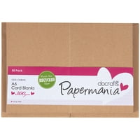 Papermania Kártyák W Borítékok A 50 Pkg-Újrahasznosított Kraft