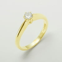 Brit készült 14K sárga arany köbös Cirkónia női évforduló gyűrű - méret opciók-Méret 4.5