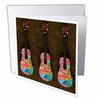 Három hippi gitár képe szavakkal szerelem álma üdvözlőlapok borítékokkal gc-302831-1