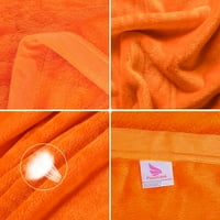 Egyedi olcsó szilárd nyomtatott mikroszálas ágytakaró, tele, narancs