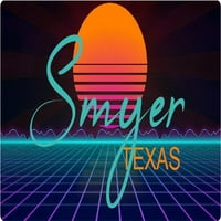 Smyer Texas Hűtőmágnes Retro Neon Design