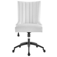Modway Empower Channel csomózott vegán bőr irodai szék fekete-fehérben