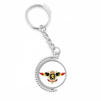 BelgiumFlag Nemzeti Embléma Forgatható Kulcstartó Gyűrű Lemez Tartozékok Lánc Klip