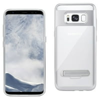 A Samsung Galaxy S Edge S Plus átlátszó lökhárító tok kickstand és matt belső kivitelben tiszta ezüstben a Samsung