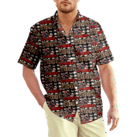 Július 4. Férfi Hawaii ing USA nemzeti zászló grafikus ing gallér napi viselet Klub Rövid ujjú nyomtatás ruházat ruházat